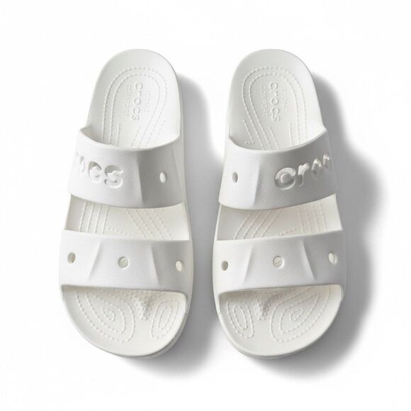 CROCS Baya Platform Two-Strap Slide Comfort Sandal White W9 - Picture 1 of 8